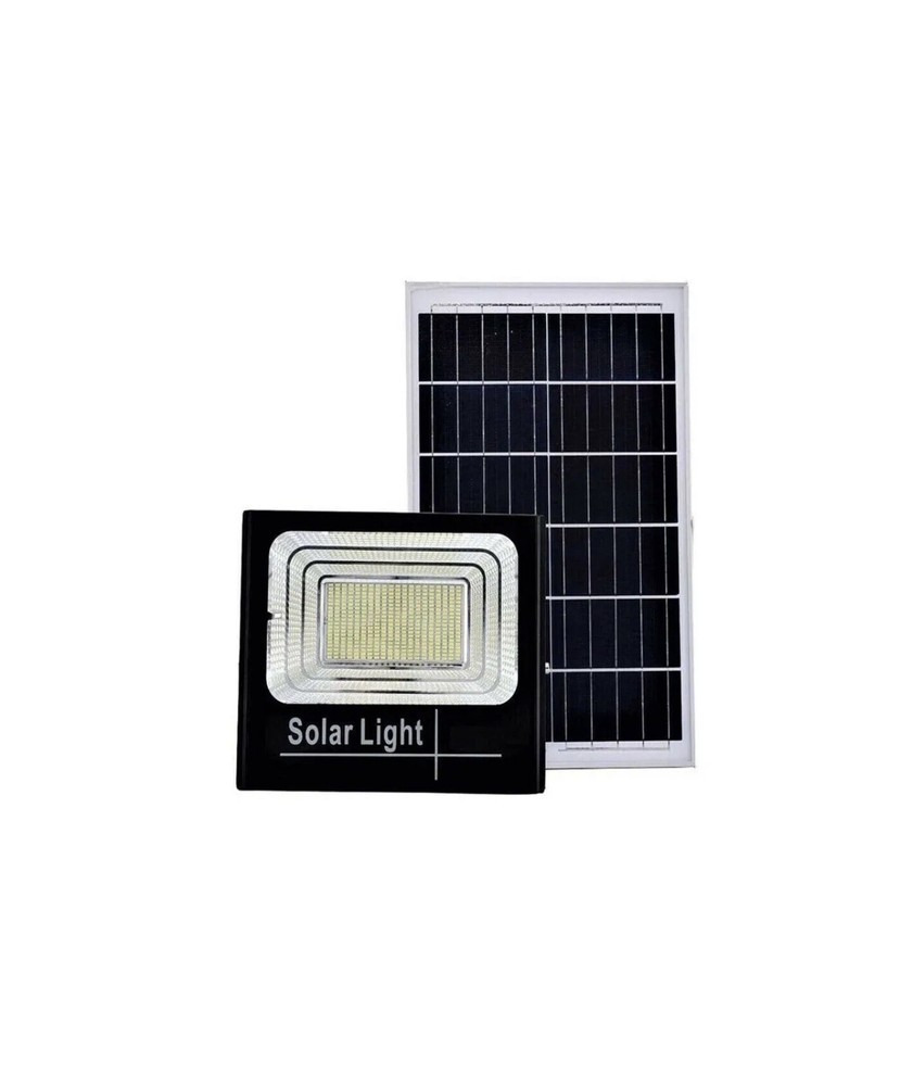 800W LED Compact Outdoor Headlight with Solar Panel and Remote Control
