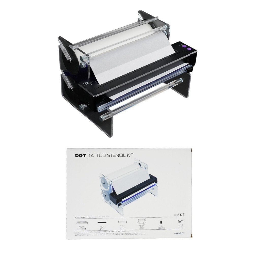 Wireless Tattoo Printer Kit with Holder and Roll Stencil Paper Easy Use