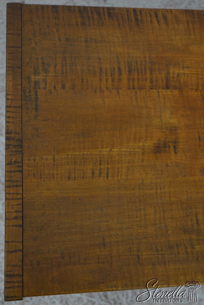 L72585: Tiger Maple Top Black Base Coffee Table