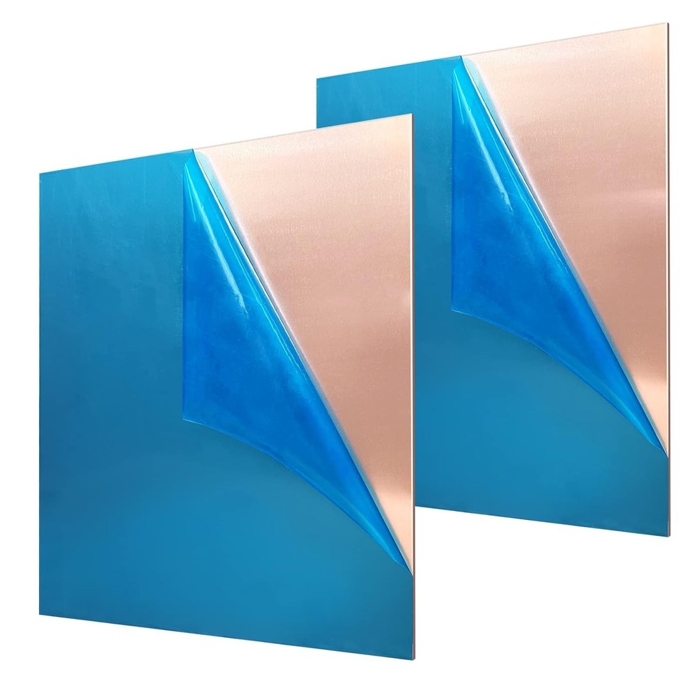4" x 4" Copper Sheets - 99.9% Pure, 18 Gauge for Creative Projects