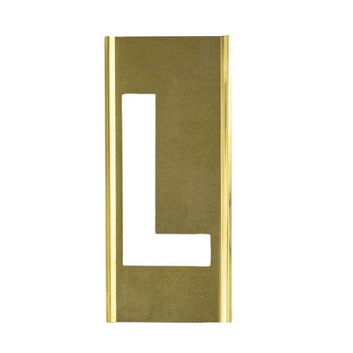 CH Hanson 10015L - Stencil Sort-5" Brass Gothic L