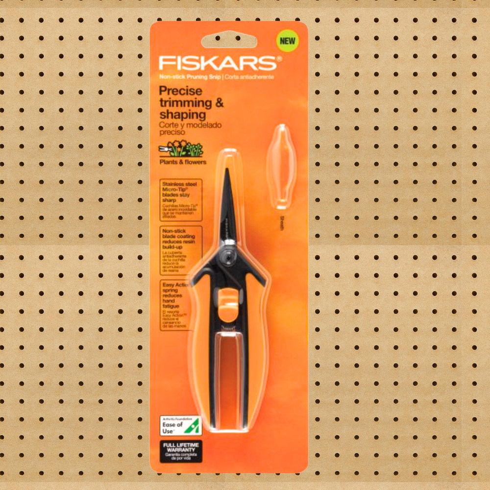 Fiskars Non-Stick Micro-Tip Pruning Snips [SoftGrip]: 6-inch length