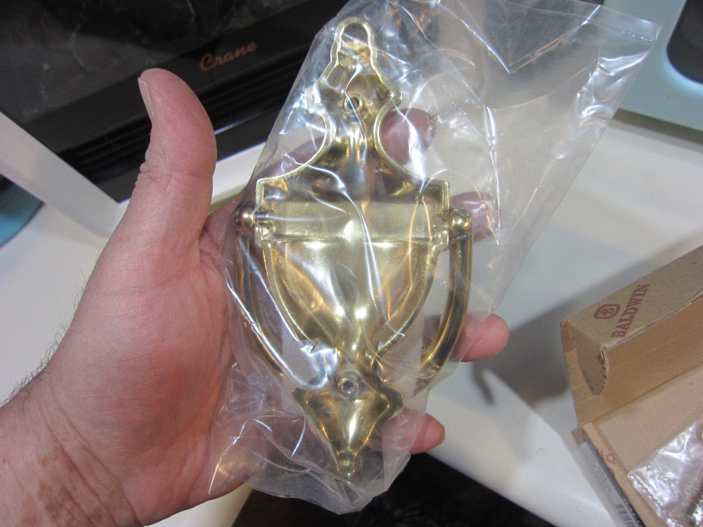 Baldwin Polished Forged Solid Brass Door Knocker #0102-003