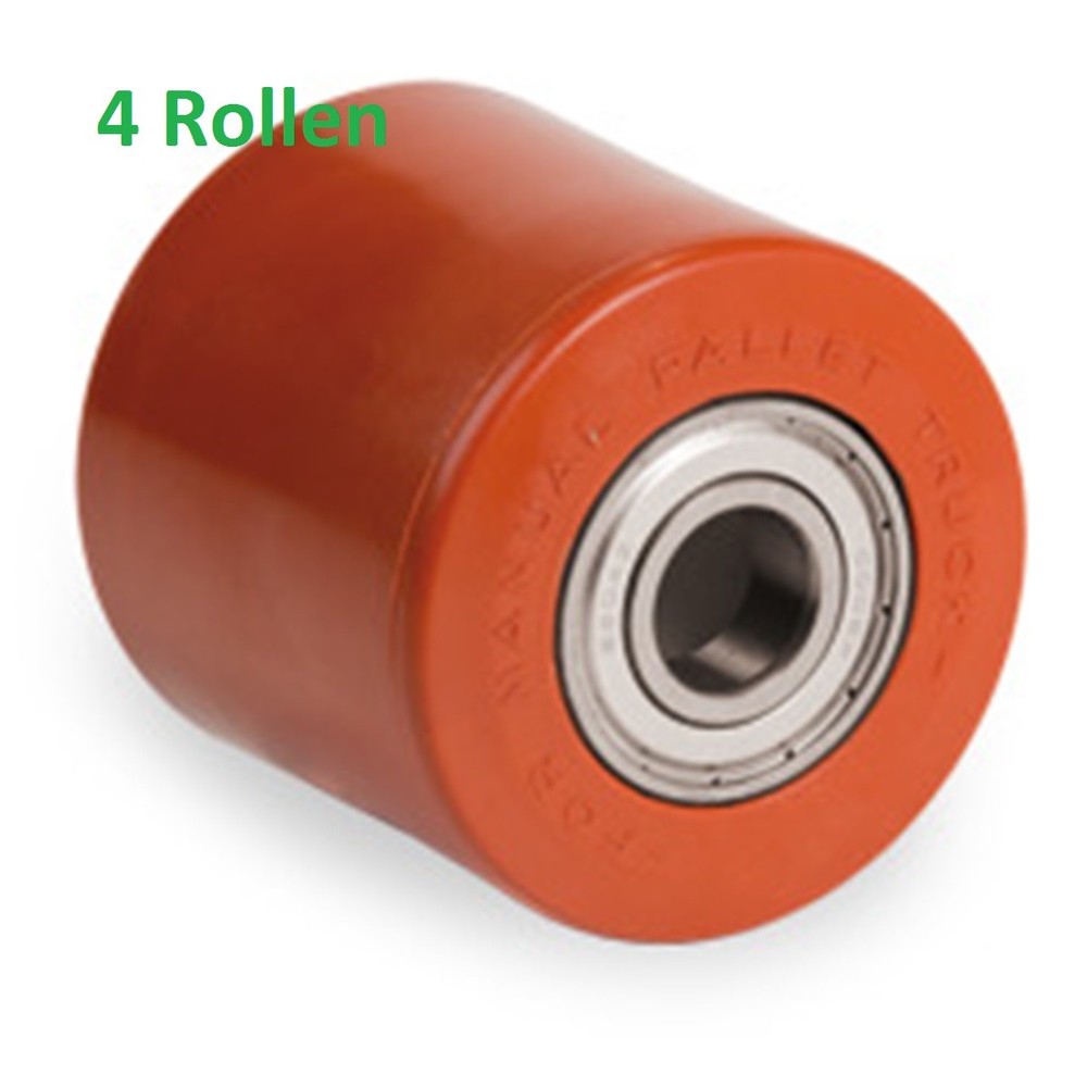 Polyurethane Wheel 82 X 70 Mm 4 Pieces Rollers On Polyamide Core Fork Wheel