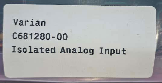 Varian Isolated Analog Input Model C681280-00