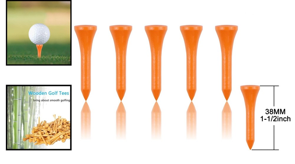 Durable 100 Count Golf Tees in Multiple Sizes & Colors - Perfect for Practice