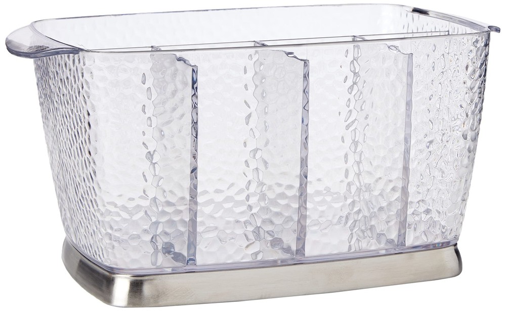 iDesign Rain Plastic Silverware Caddy Organizer Flatware