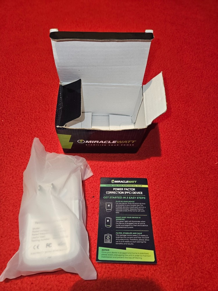 MIRACLEWATT Stabilize Electrical Current Protect Prolong Miracle Watt NIB