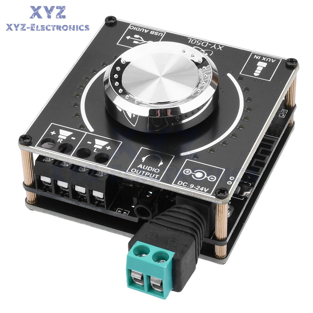 D50L Stereo Bluetooth 5.1 Audio Digital Power Amplifier Board Light APP Control