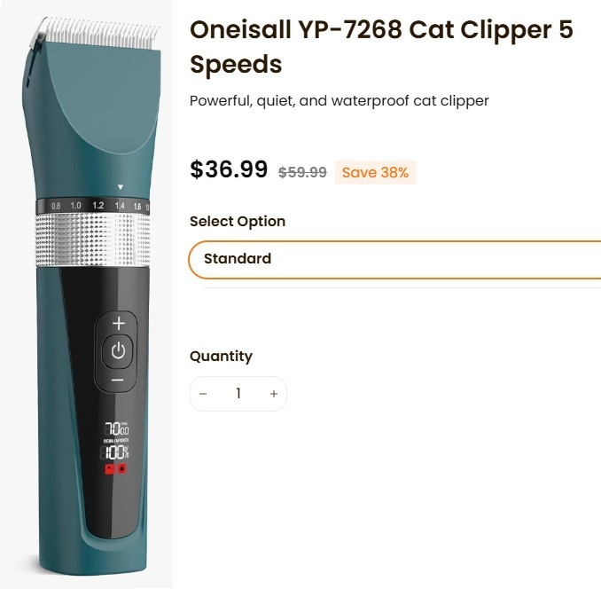 ONEISALL Cat Grooming Kit (NEW)
