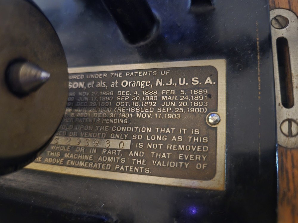 Edison Standard Phonograph w/ Horn + Extras