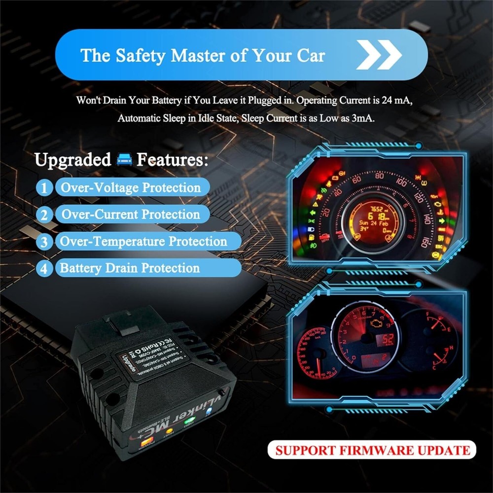 Vgate vLinker MC+ BT 4.0 OBD2 Car Scanner Tool Auto Diagnostic Device Adapter