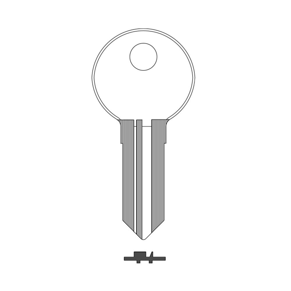1042B Key Blank – Nickel