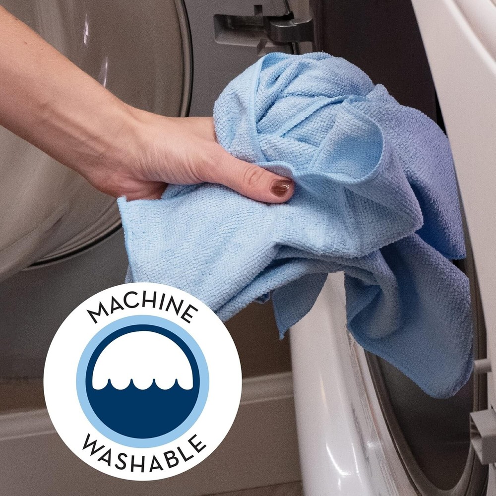Machine Washable Microfiber Towels, 150 Pack - Sustainable Cleaning Essentials