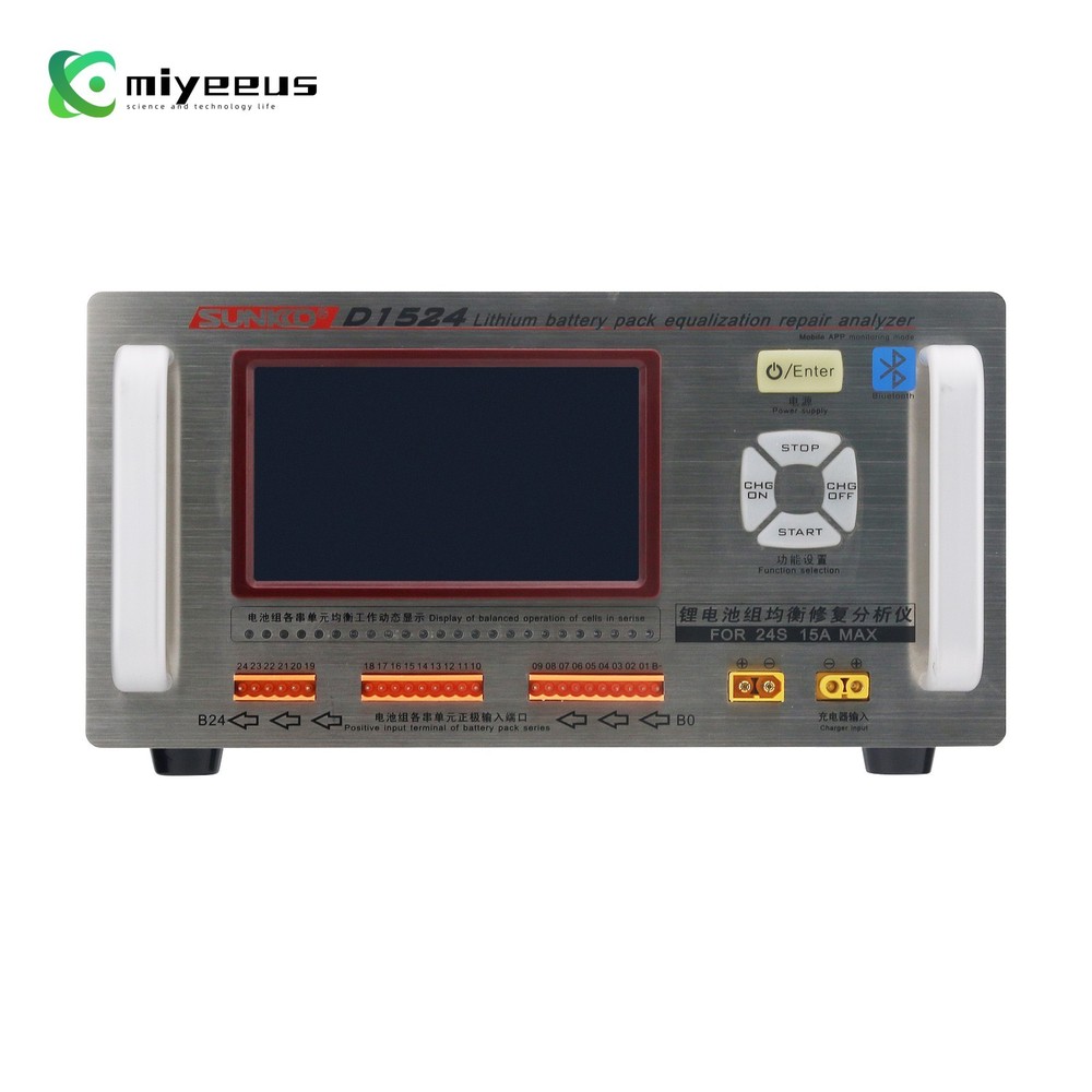 SUNKKO D1524 Li Battery Equalizer Analyzer 5" Color LCD Touch Screen Bluetooth