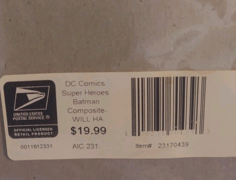 DC comics BATMAN SDCC EXCLUSIVE COMPOSITE USPS POSTAL 1st DAY ISSUE STAMP ART