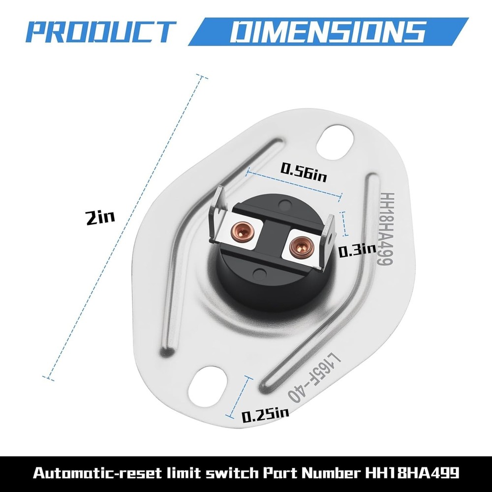 Furnace Limit Switch L165-40: Automatic Reset Safety Control for Carrier & Payne