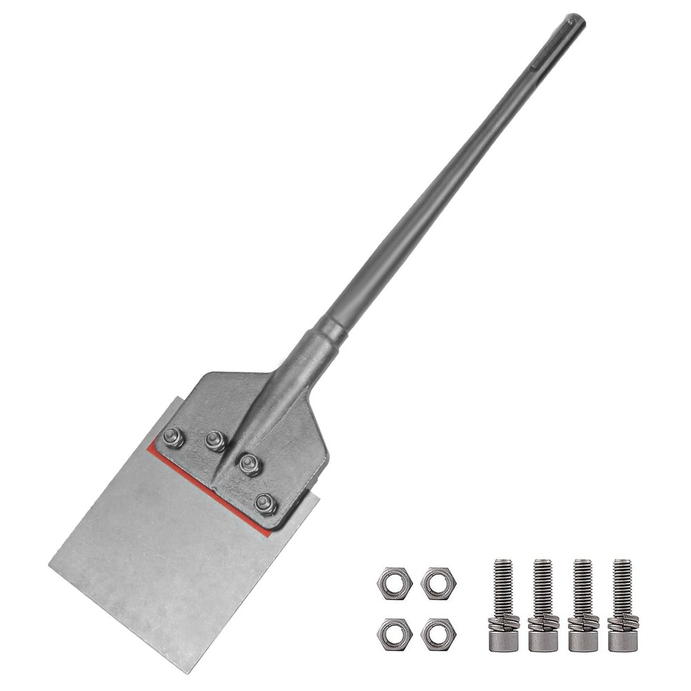 SDS-Max Shank 6 Inch Floor Scraper Chisel Bit - 6" Wide Blade Scraper 25" Lon...