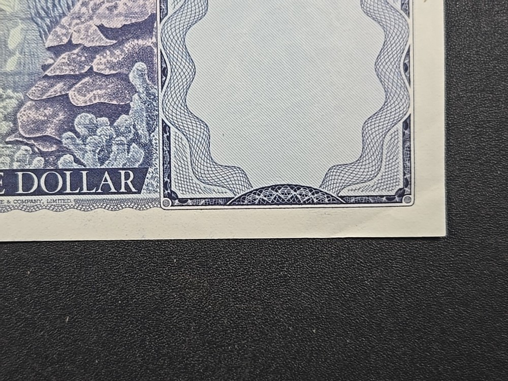 1971 (1972) CAYMAN ISLANDS $1 note - Pick #1b - Solid VF/XF
