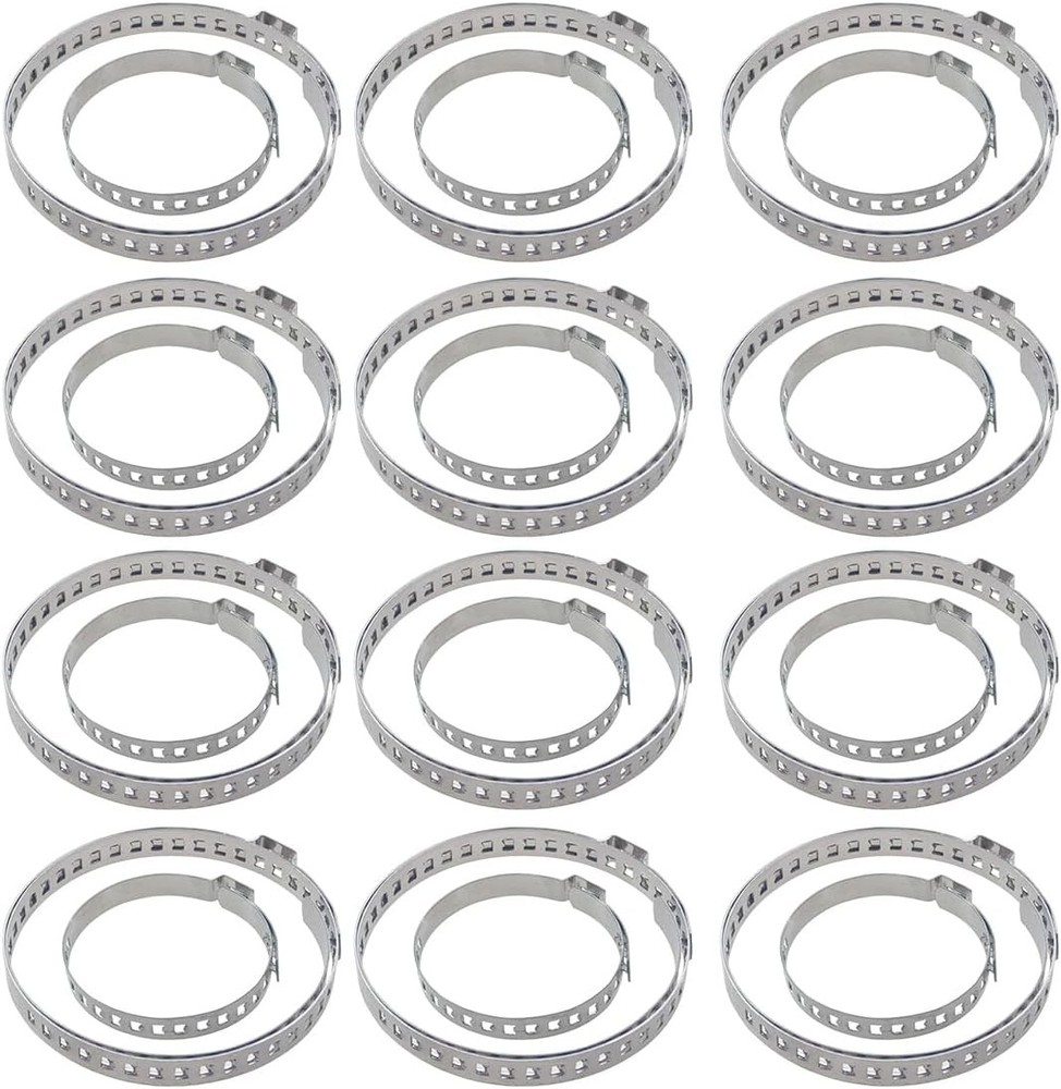 24PCS CV Boot Clamp Kit, Adjustable Axle Joint Crimp Clamps, Silver
