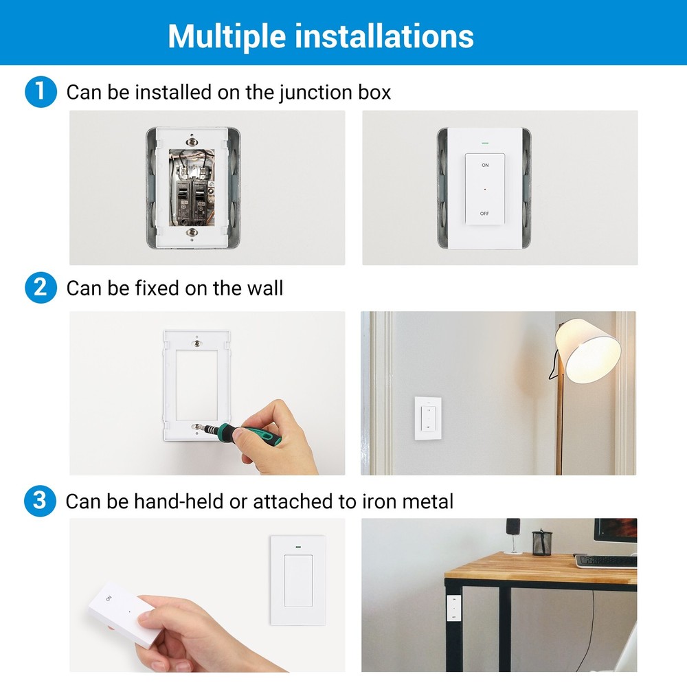 DEWENWILS Remote Control Light Bulb Socket E26 E27 Base, Wireless Light Switch
