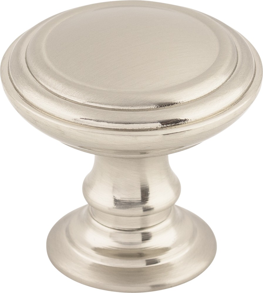 Top Knobs TK321BSN Reeded 1 1/2" Diameter Round Knob Brushed Satin Nickel