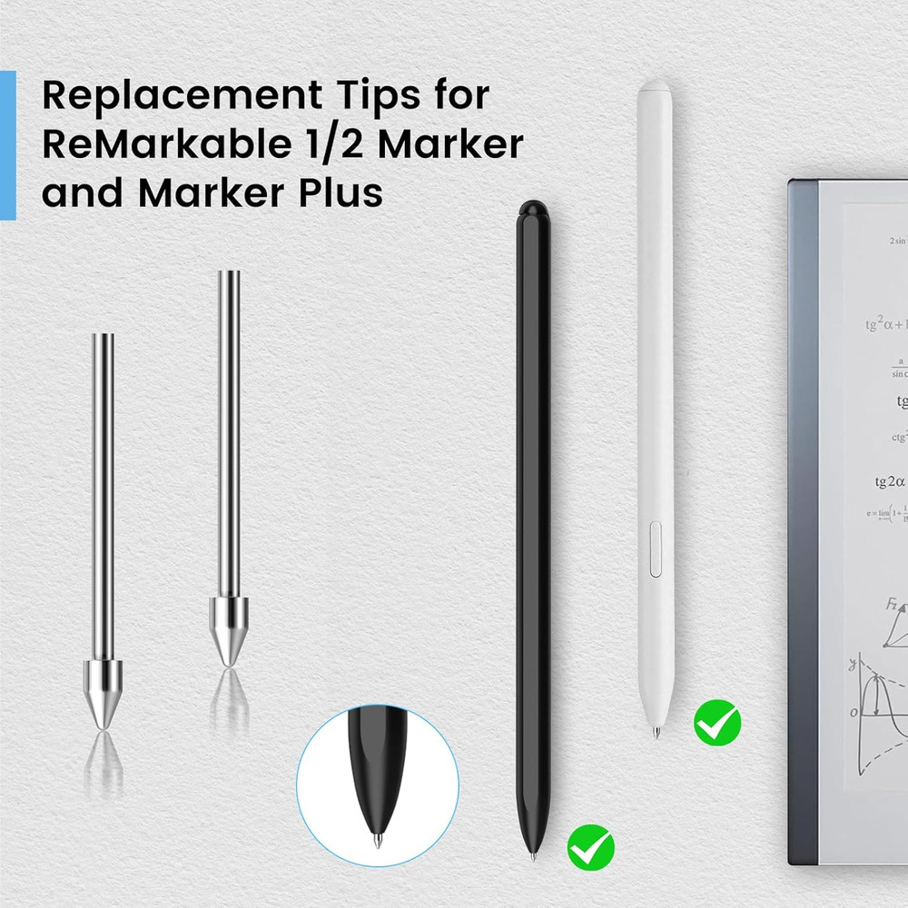 Replacement Tips for Remarkable 2 Pen,Titanium Alloy Metal Tips Compatible with