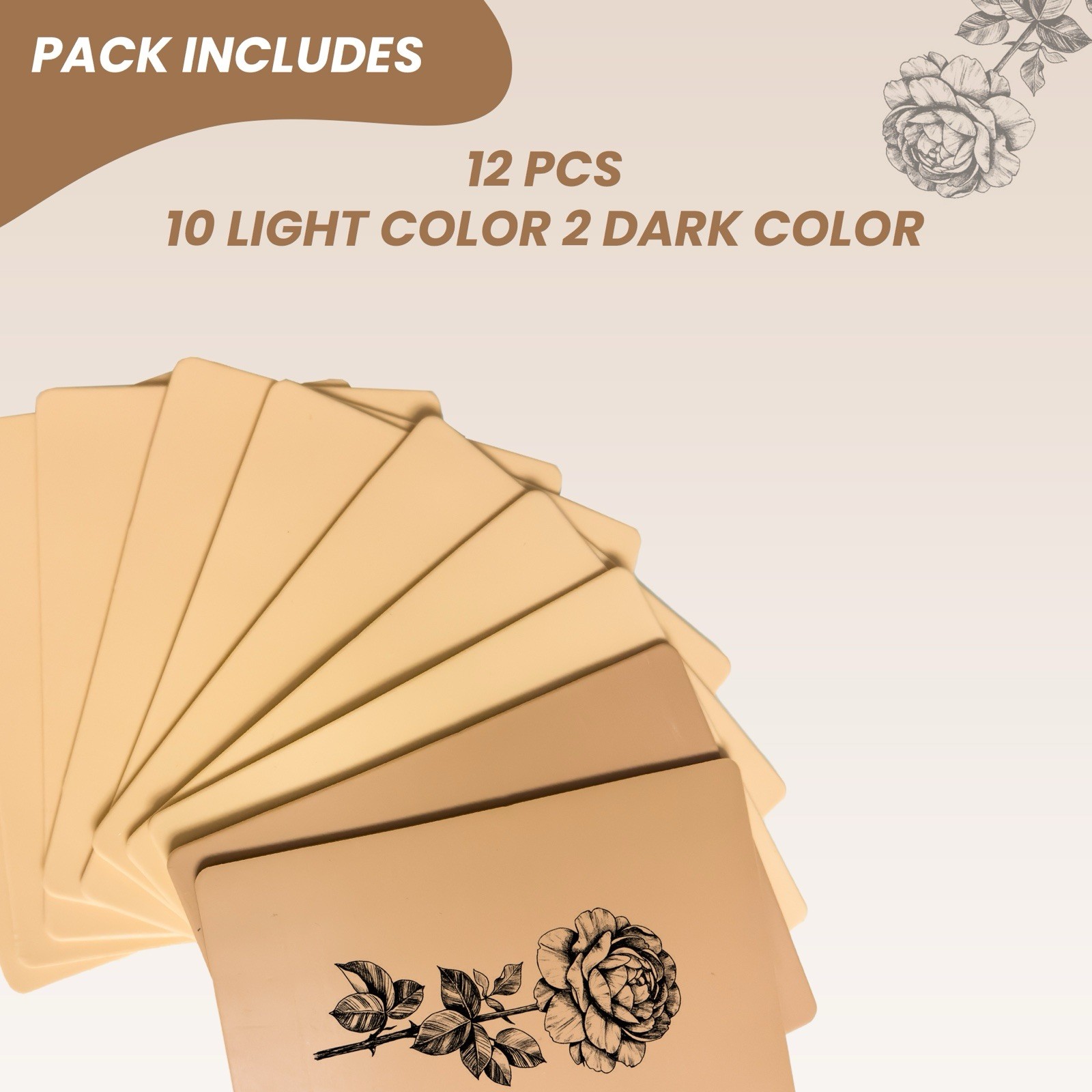 Tattoo Skin 12pcs 3mm Practice Double Sides Fake Skin For Tattoo Artist