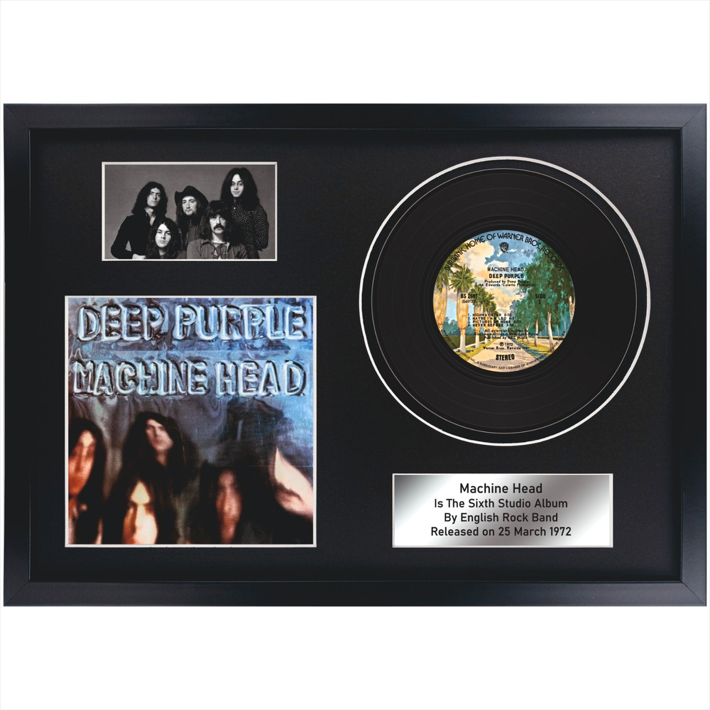 Deep Purple – Machine Head / Rock Memorabilia / LP /  Souvenir in black frame