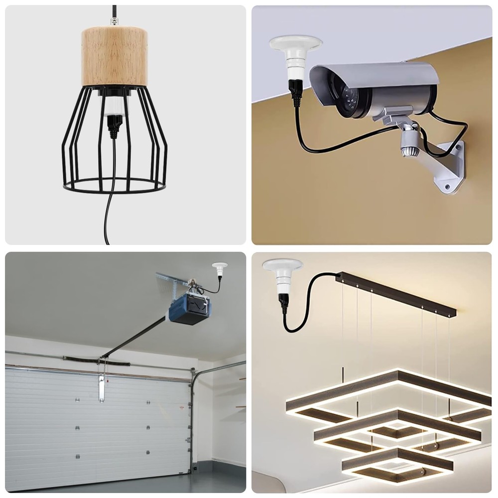 Outlet Light Socket Adapter,Screw in Outlet Socket,E26 Light Bulb Outlet Socket