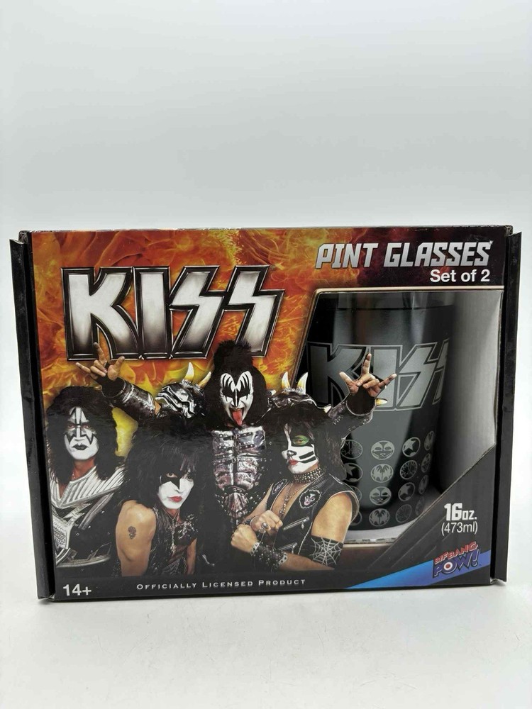 KISS Pint Glass Set 2-pack Hard Rock Nice Set