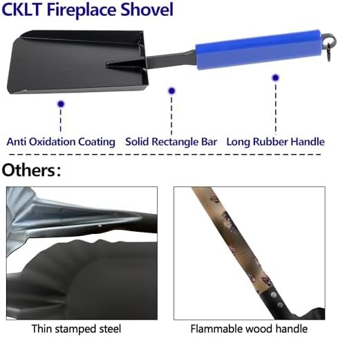 Fireplace Ash Shovel Solid Iron Tool