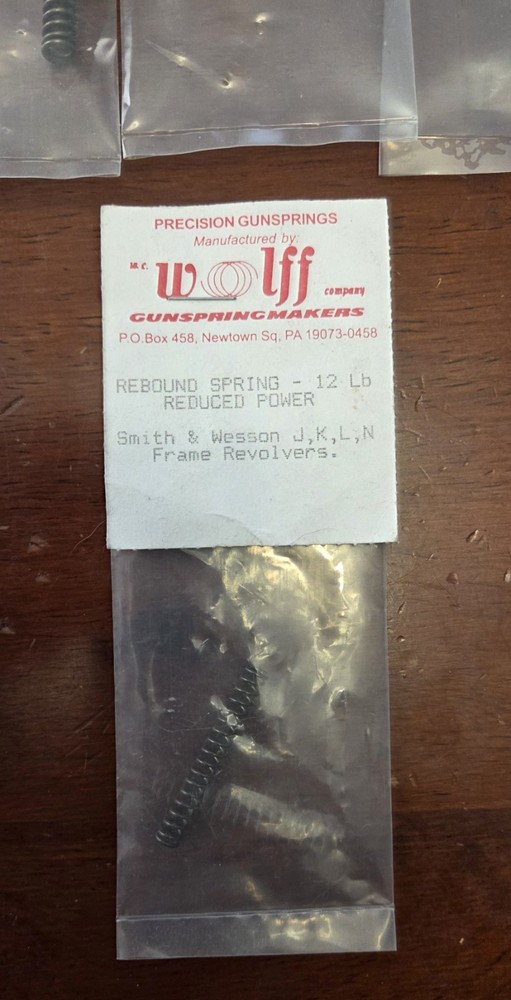 WOLFF HAMMER SPRING KIT PLUS 10 SNAP CAPS NEW!