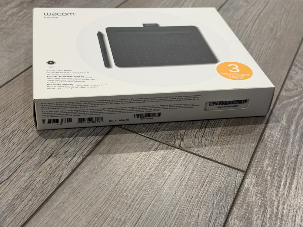 Wacom Intuos CTL-4100 Creative Drawing Tablet Black - OPEN BOX
