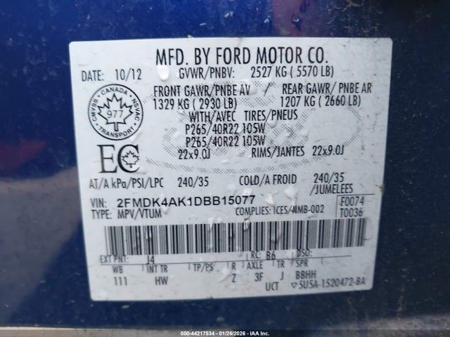 CONTROL PANEL OEM 2013 FORD EDGE 1YR WRNTY