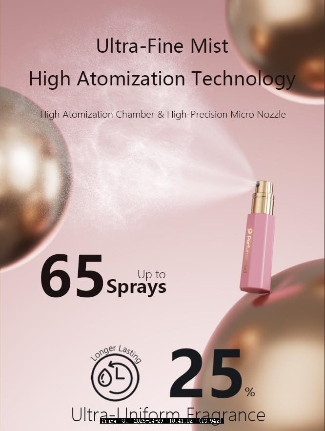 Perfume Pod Refillable Perfume Atomizer, Bottom Filling Fragrances Perfume Bottl