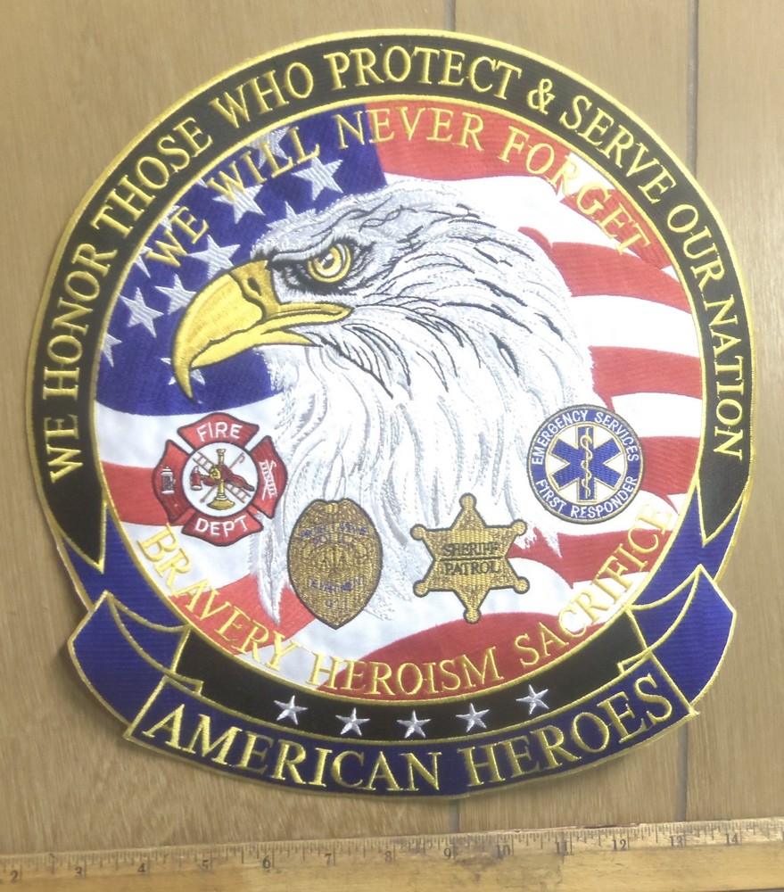 American Heroes – Emergency Services – Embroidered Back Patch