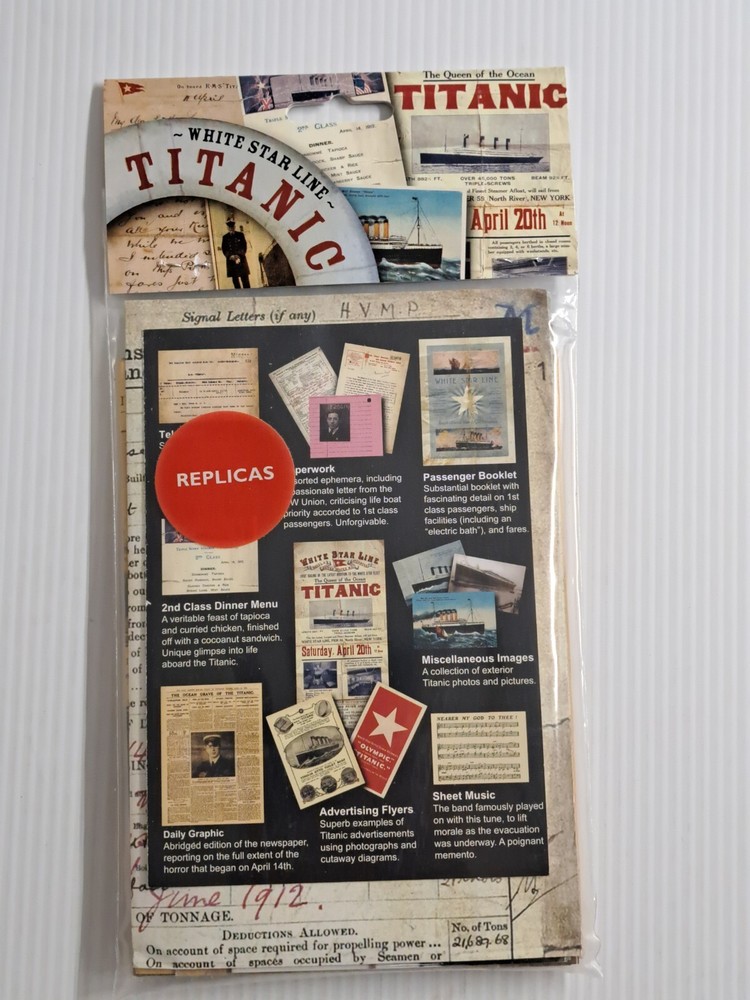 Titanic Memorabilia Pack Replica Document Telegram Collectibles Paperwork