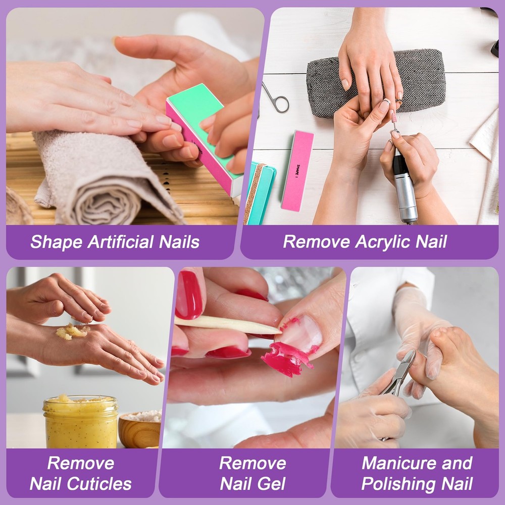 10 PCS Nail Buffing Block, 4 Way Buffer Block File Multicolor