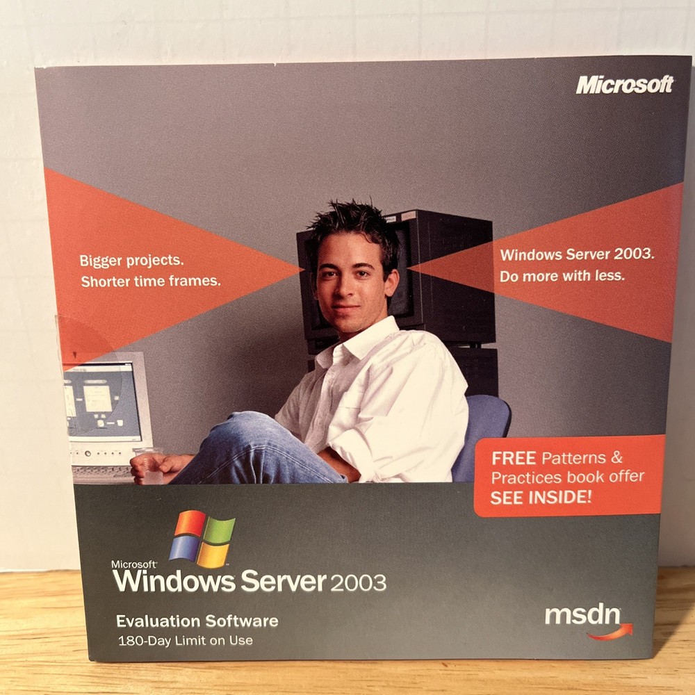 Microsoft Windows Server 2003 - Evaluation Software 180 Day Use Brand New!