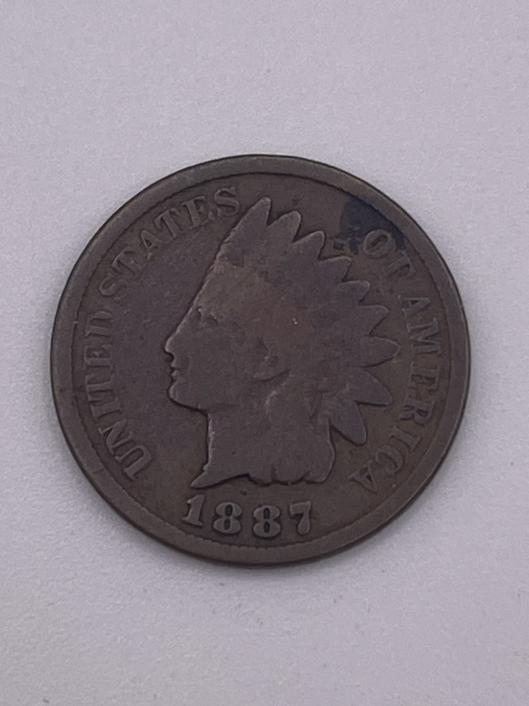 1887 Indian Head One Cent Coin
