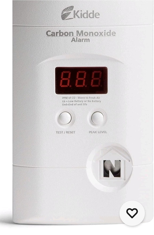 Kidde Carbon Monoxide Detector, Plug In Wall , 9-Volt Battery Backup, Digital
