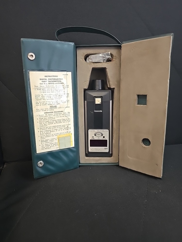 Biddle Instruments Cat. No. 359972 Digital Tachometer With Case