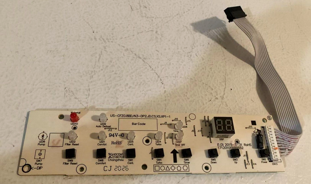 Insignia NS-DH35WH1 Dehumidifier Control Board E166702