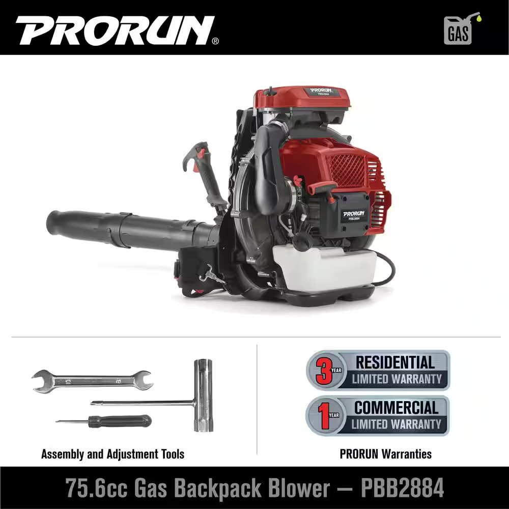 76Cc 1020 CFM 240 MPH 2-Cycle Gas-Powered Backpack Leaf Blower