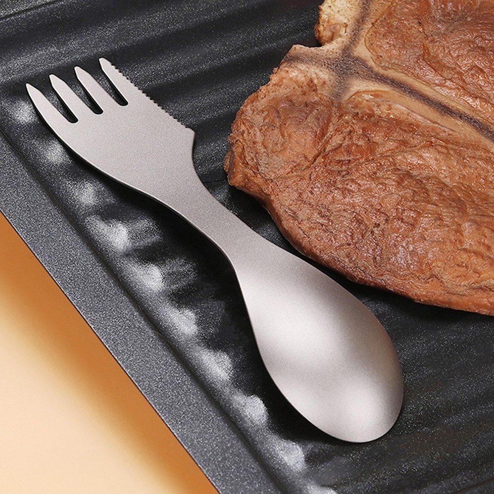 Versatile Spork Camping Practical Spoon Tableware Titanium Ultralight Utensils