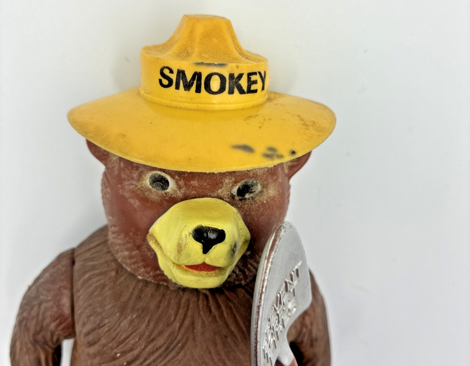 Vintage Smokey the Bear 8" Action Figure with Shovel Made by R. Dakin & Co.