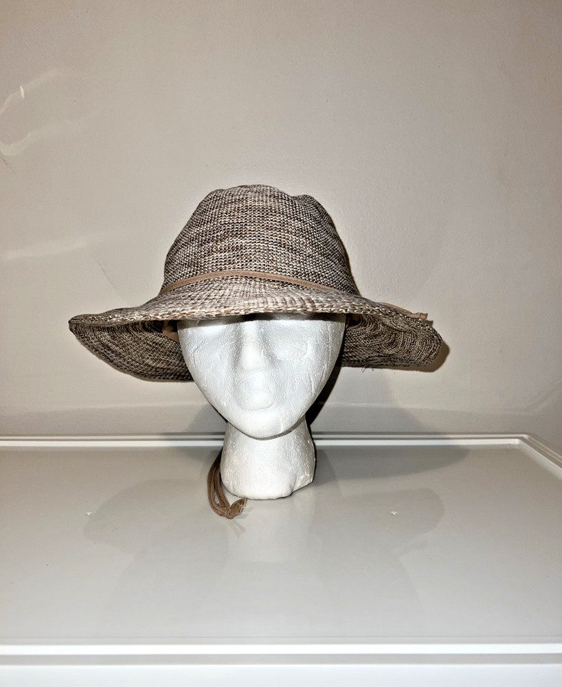 WALLAROO HAT COMPANY Womens Victoria Fedora Tan Adjustable String Mixed Camel