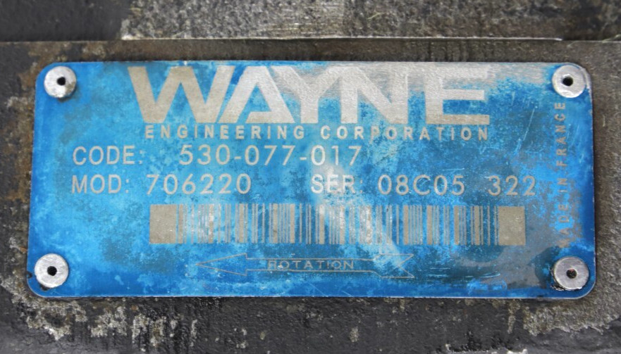 Wayne Hydraulic Pump with Valve Assemblies | 530-077-017