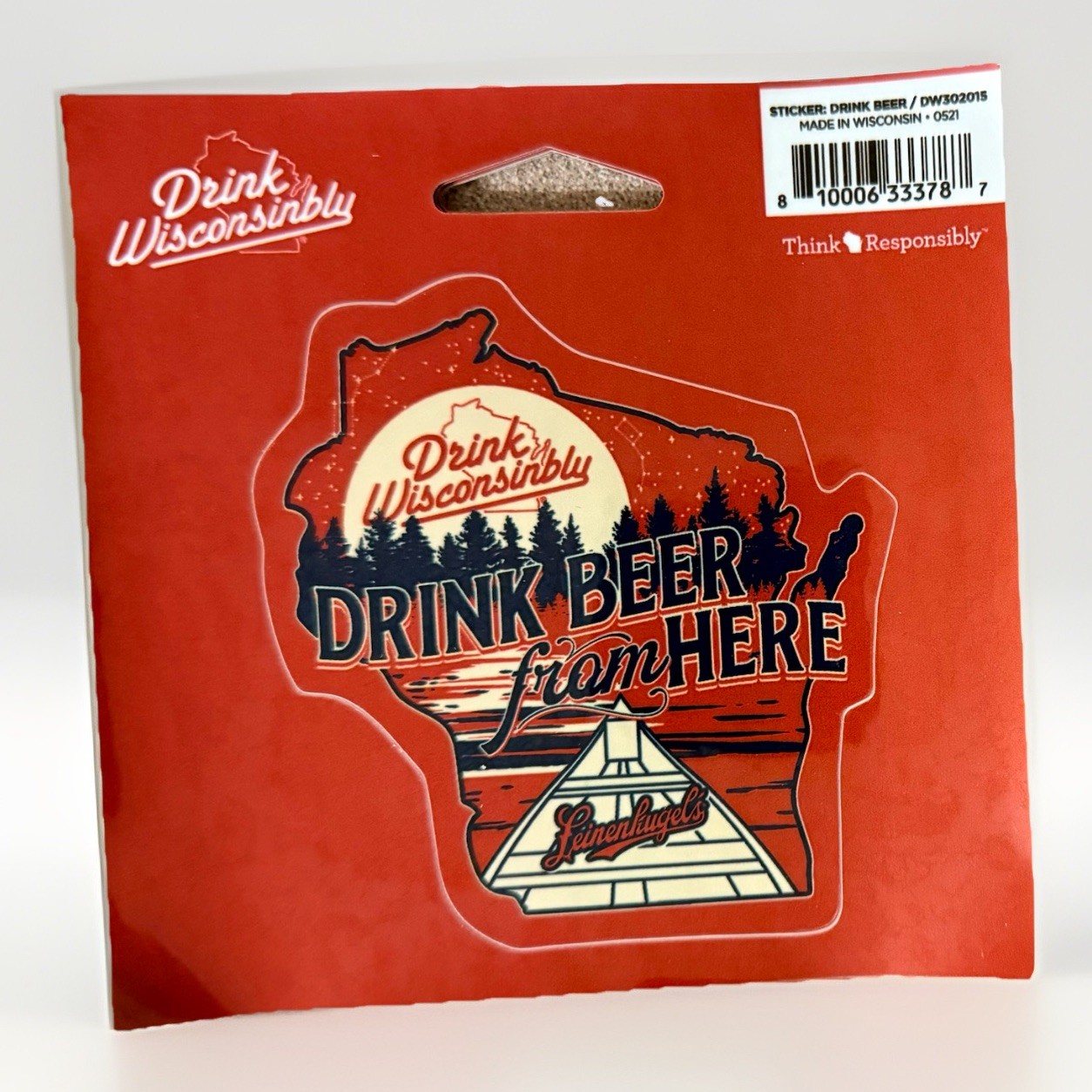 Drink Wisconsinbly Sticker - Made in Wisconsin Leinenkugel’s Brewery NEW